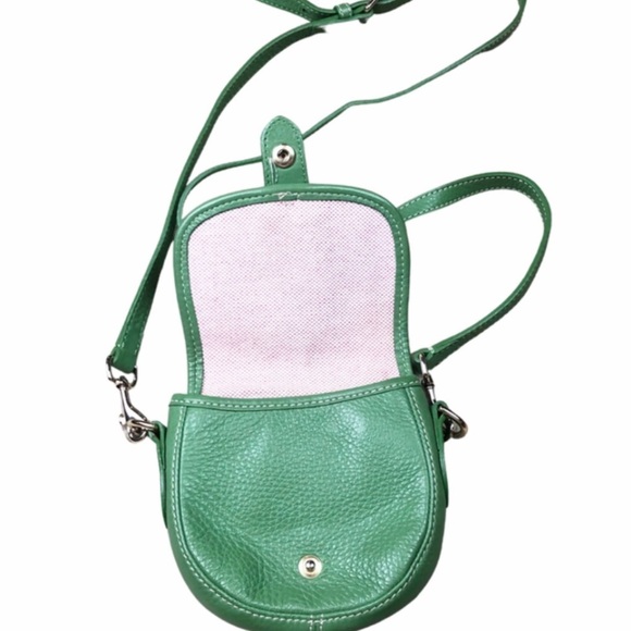 Dooney & Bourke Saddle Crossbody Leather Green Purse Handbag - Picture 3 of 15